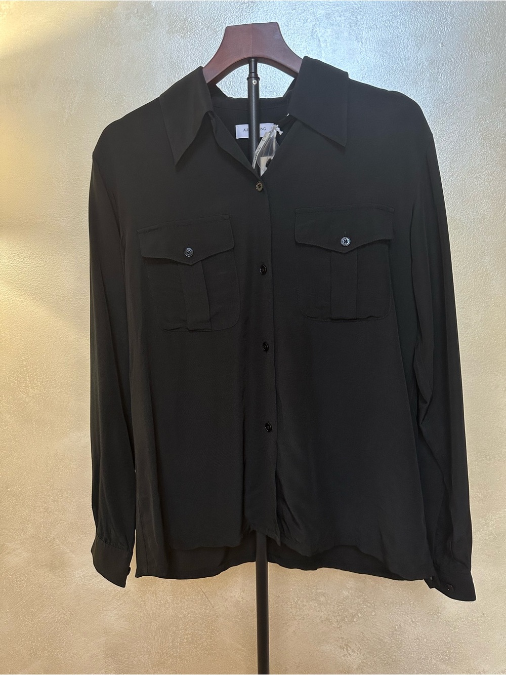 Alexa Chung for Madewell Pleat-Pocket Button-Up Shirt sz medium, NWT